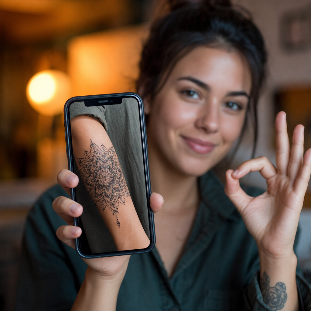 Try tattoos risk-free with AI preview on phone